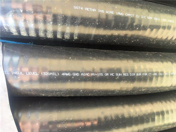 Lot Of Unused Aetna 25 Kv, 3 Conductor Copper, Premium Design, #1 Awg Underground Power Cable, Approximately 5,315 Feet Total)
